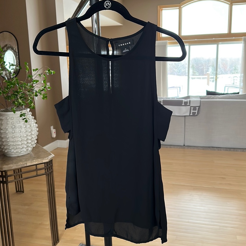 TROUVÉ Black Tank Top